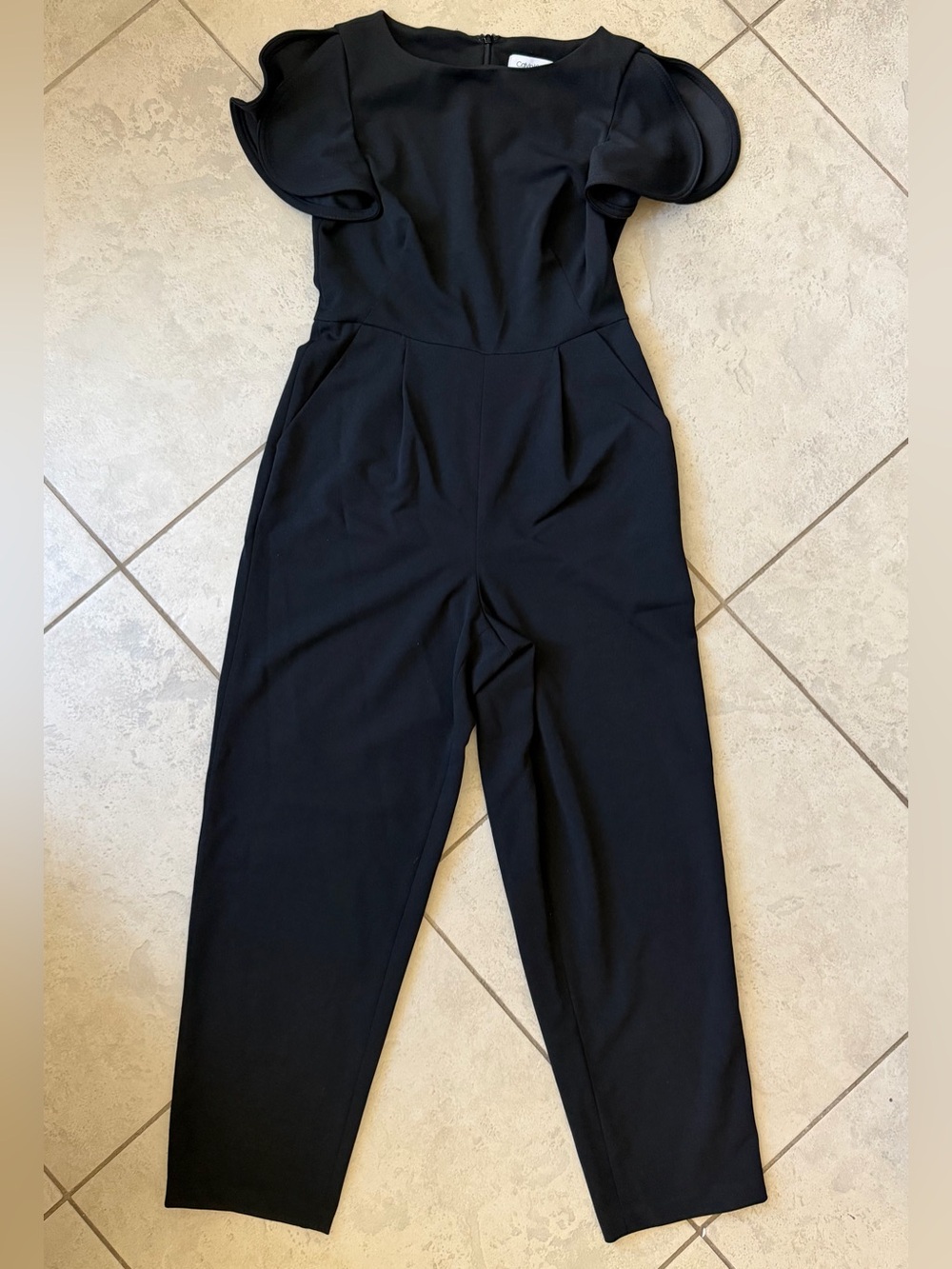Calvin Klein Black Short Sleeve Jumpsuit